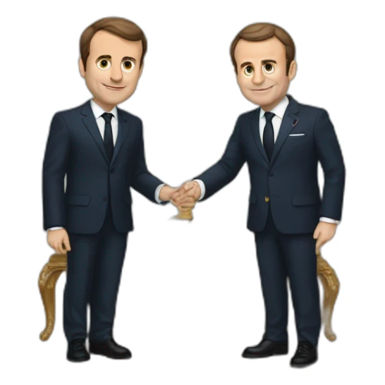 Emanuel Macron qui fait un doigt d'honneur sticker