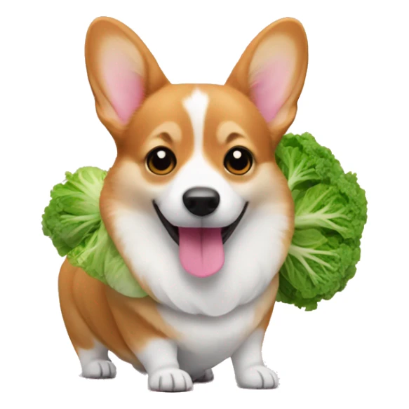 A corgi and his emotional support radish sticker