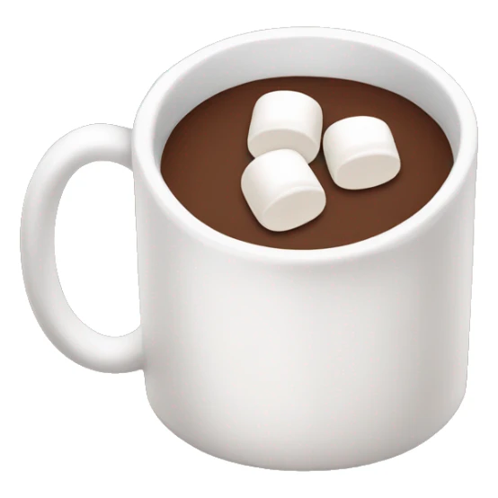 Mug of hot chocolate with marshmallows  sticker