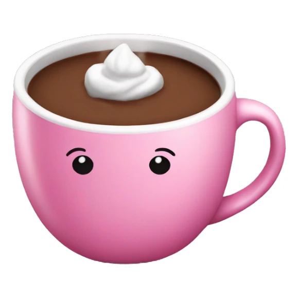Pink mug of hot chocolate  sticker