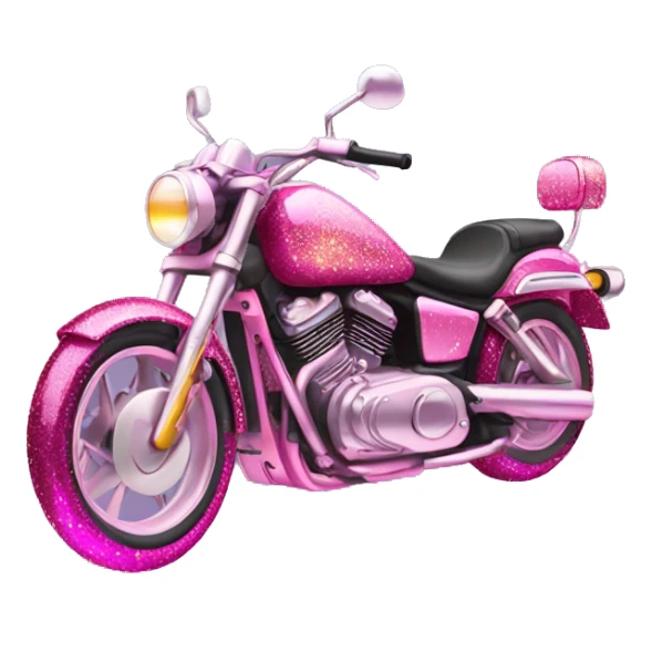Pink ombre motorcycle with glitter  sticker