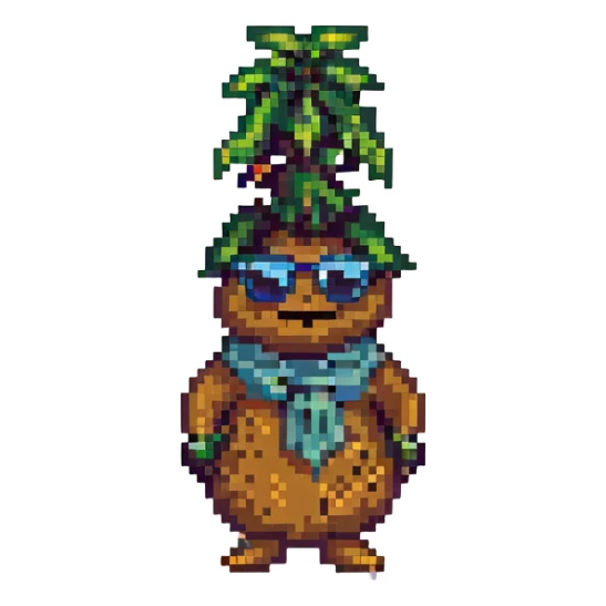 pixel art mandrake funkeiro, sunglasses, baggy pants, graffiti background, cheerful and cool sticker