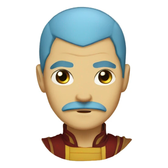 avatar the airbender with southern style moustache sticker