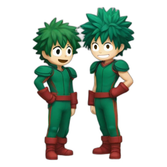 deku et shoto s'embrassent sticker