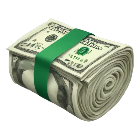 roll of cash sticker