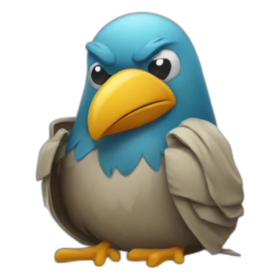 drunk and homeless twitter bird sticker