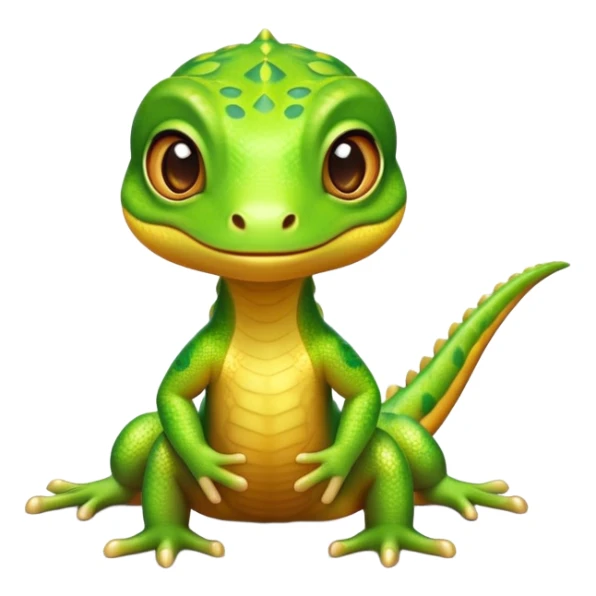 cinematic-cute-realistic gecko-portrait-emoji,-head-tilted-playfully-and-inquisitively,-featuring-a-small,-charming-body-with-smooth,-vividly-patterned-scales,-bright,-sparkling-eyes-and-delicate,-sticky-toe-pads,-simplified-yet-irresistibly-adorable sticker