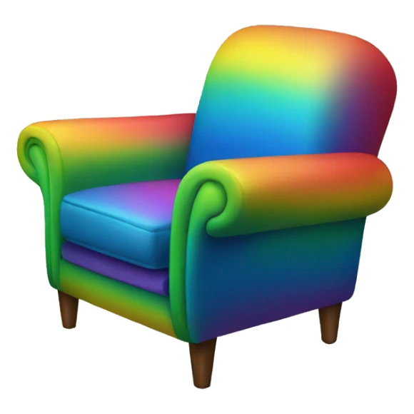 rainbow couch chair  sticker