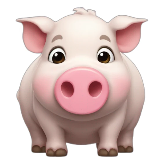 Un gros cochon qui fais un doigt d’honneur sticker