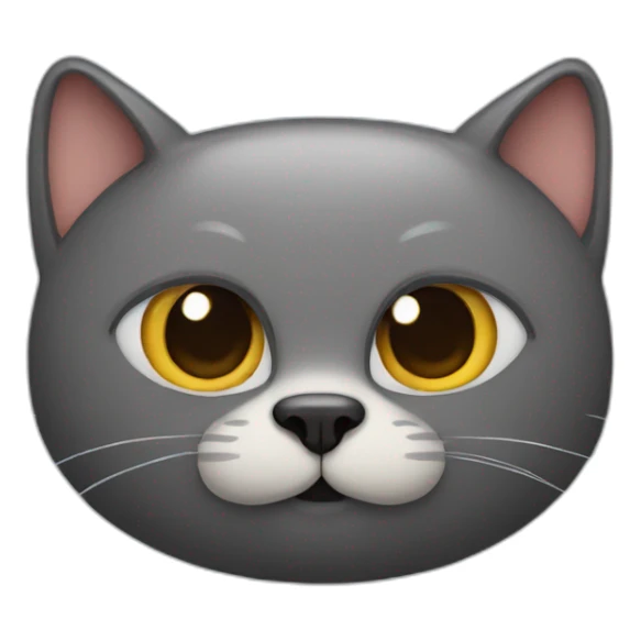 head with half the face cat and the other half mole (the animal) sticker