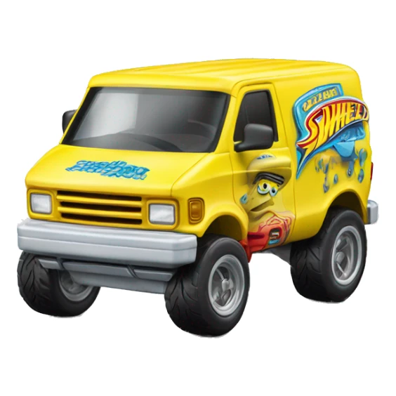 Hot wheels Premium SpongeBob 1985 Chevy Astro  sticker