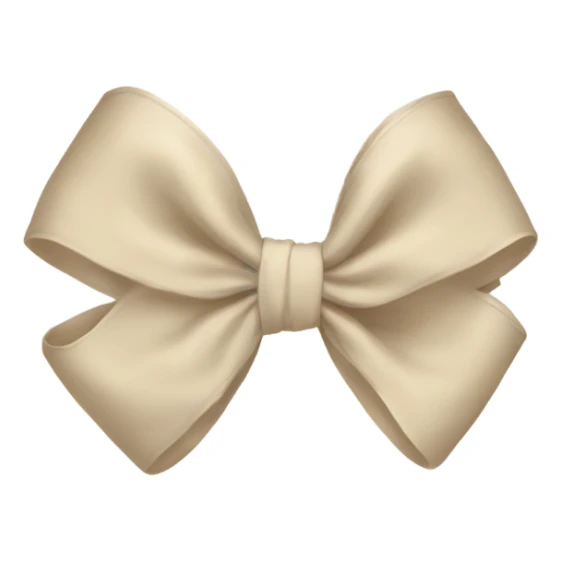 An aesthetic light beige sort of off-white bow sticker