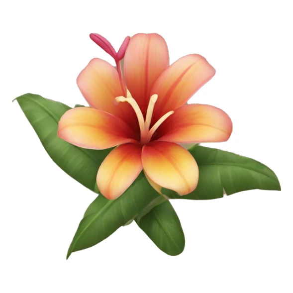 Tropical flower sticker