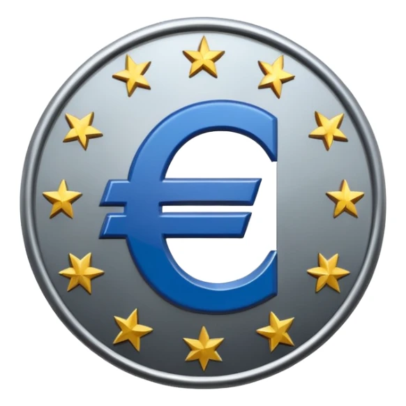 european bank with logo euro sticker