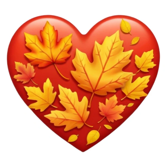 Heart of the autumn colors  sticker