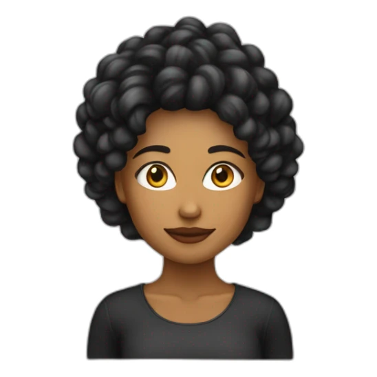 mujer pelo largo negro con perro maltés blsnco sticker