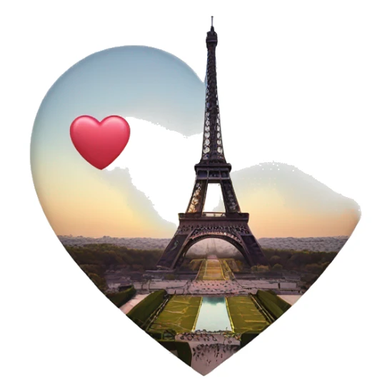 Paris in heart sticker