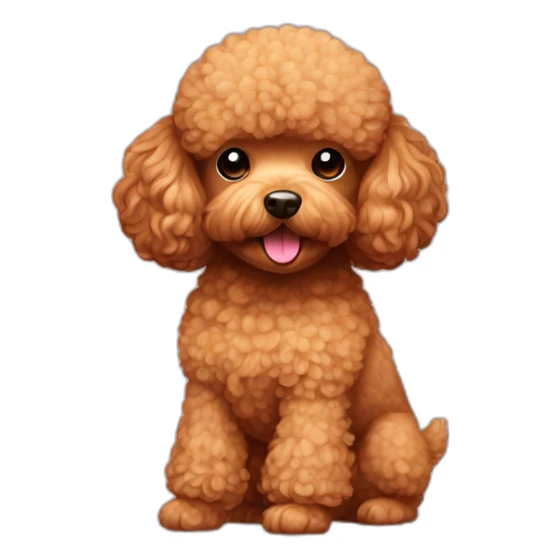 Light brown toy poodle in a toilet sticker
