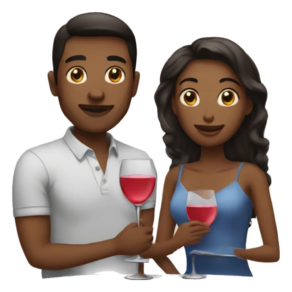 Man and woman on a date sticker