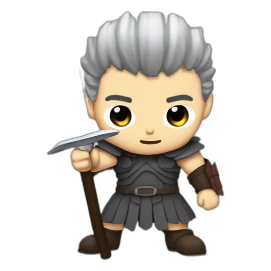 angry berserk guts with large claymore without guard sticker