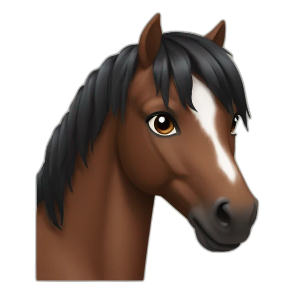 bay horse with black mane and brown eyes sticker
