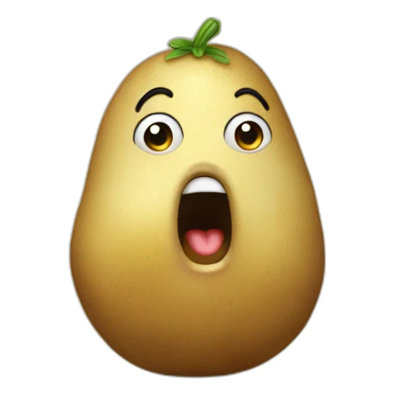 Surprised potato-fairy sticker