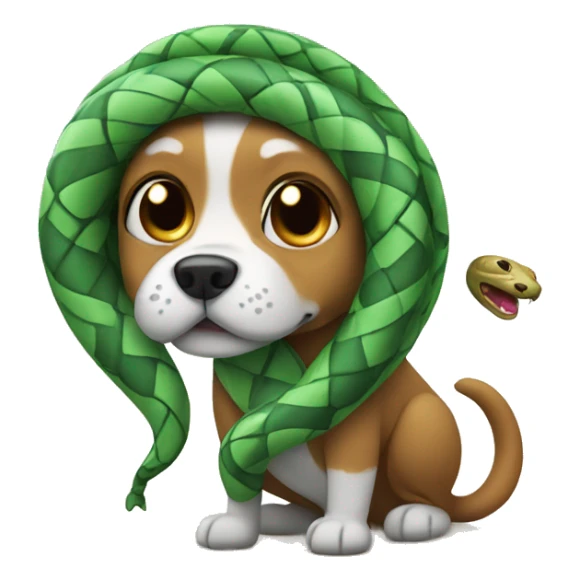 dog with snake costume sticker