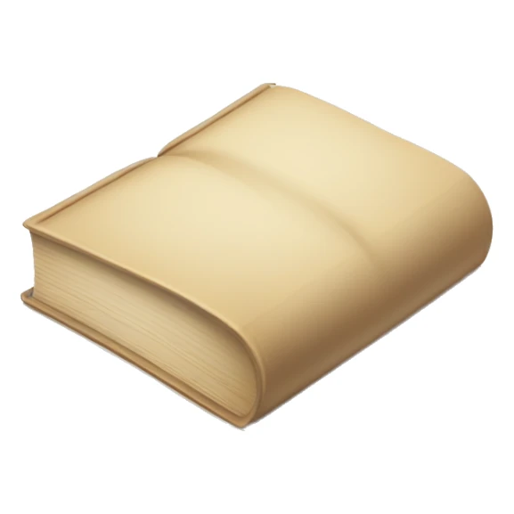 An open, hardcover book, depicted with a beige cover. Commonly used for various content concerning reading, writing, learning, and schooling. sticker