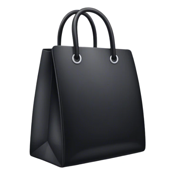 black goodiebag without a face on it sticker