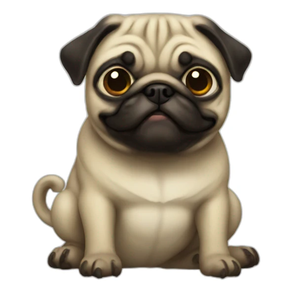 dragon pug sticker