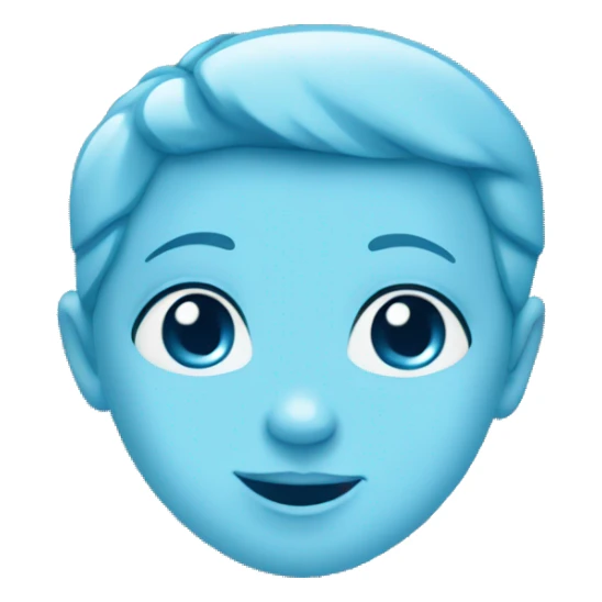 Baby blue heart sticker