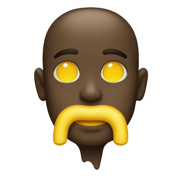 In love emoji with yellow bone in its mouth sticker