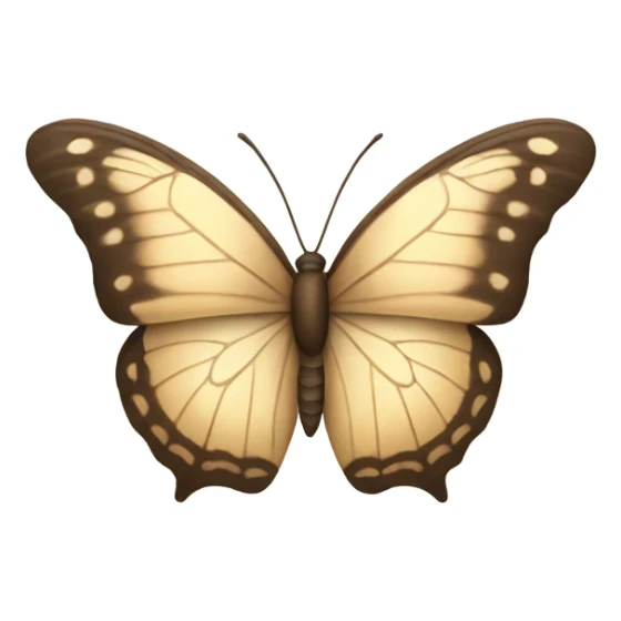 Beige butterfly sticker