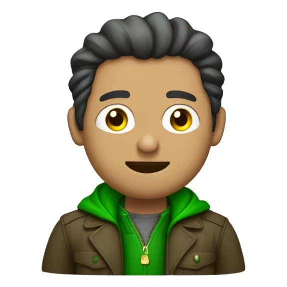 hombre con ojos verdes y chaqueta de cuuero  sticker