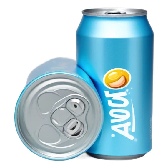 baby blue soda can sticker