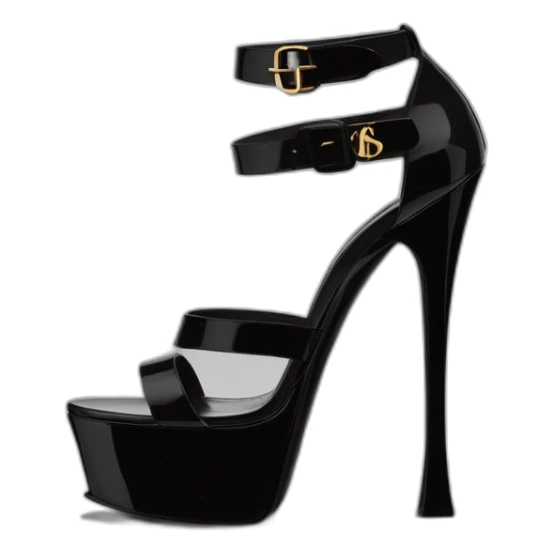 Ysl heel sandal TRIBUTE PLATFORM SANDAL black PATENT LEATHER sticker