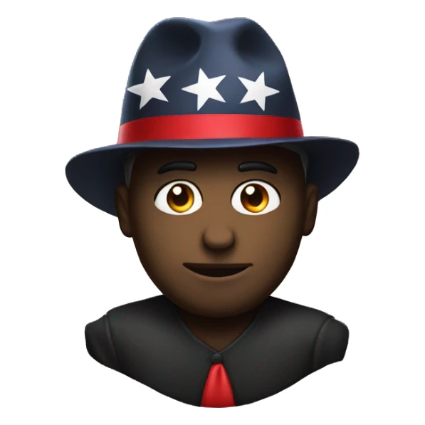 Dark moon emoji wearing maga hat  sticker