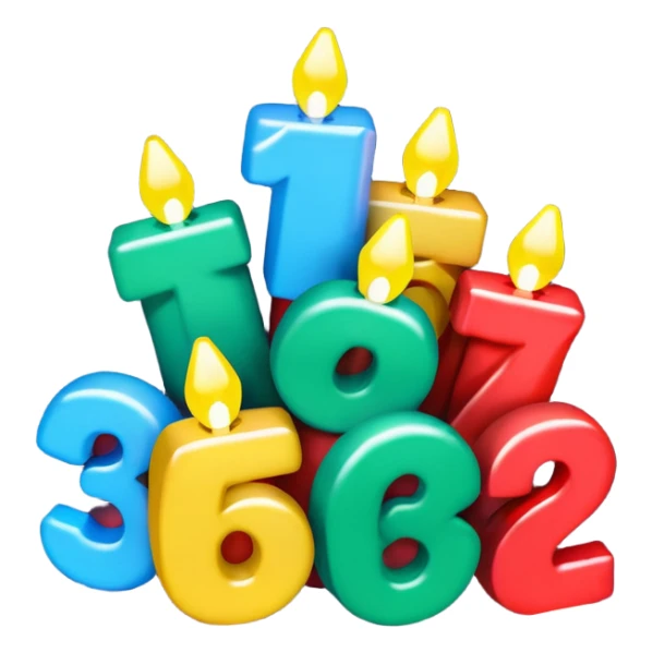 the numbers "1637" with Christmas lights wrapping it sticker