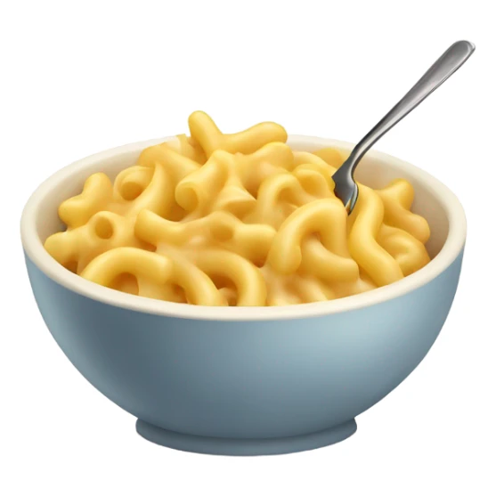 Bowl of Macaroni and Cheese with a fork in it sticker