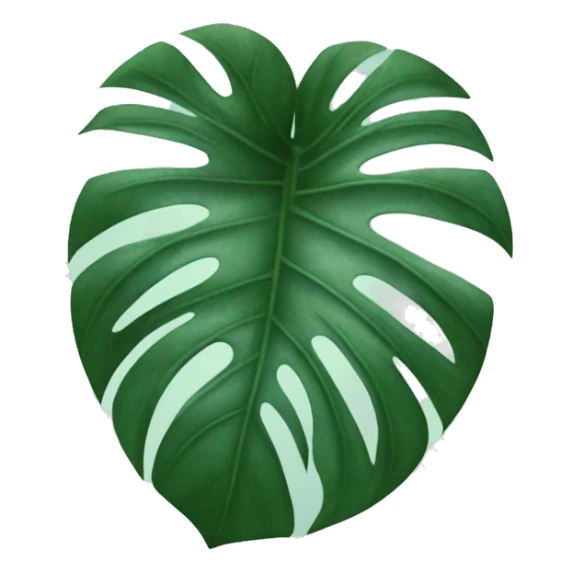 Monstera albo apple style emoji  sticker