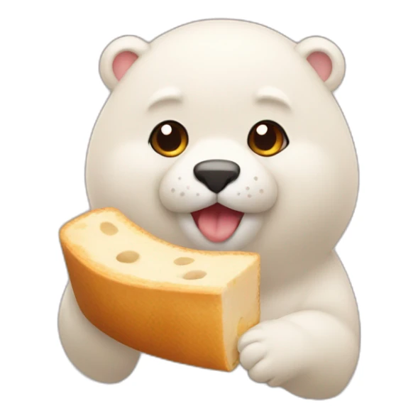 Chou à la creme en train de se faire manger par loutre sticker