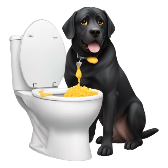 Big fat dog eating skibidi toilet  sticker