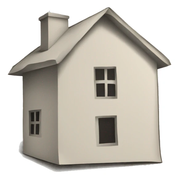 a sheet of paper with a drawing of a house sticker