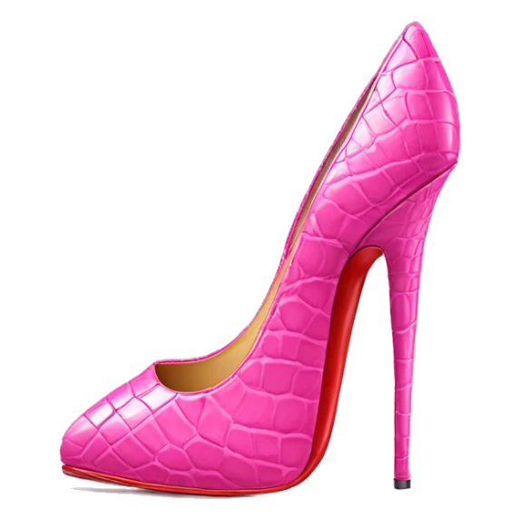 louboutin pink crocodile stiletto sticker
