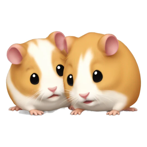 wrestling of two hamsters sticker