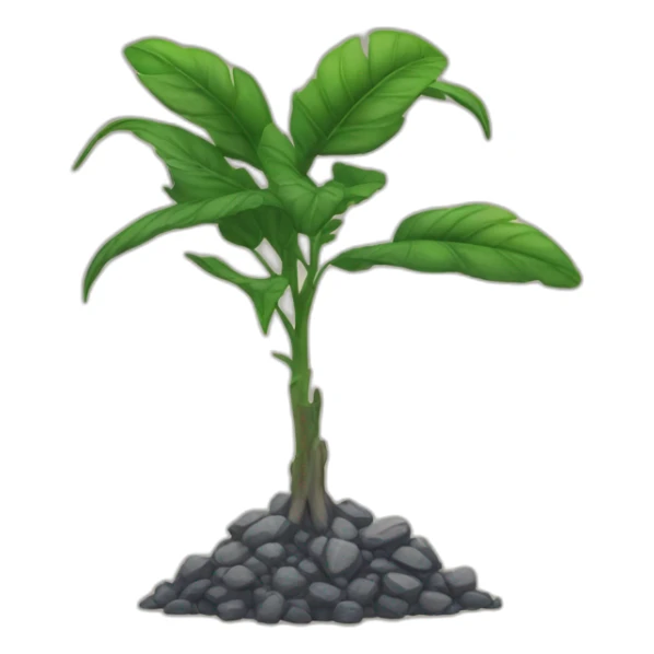 A dry and dead basilica plant sticker