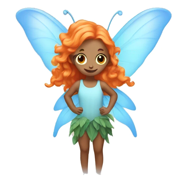 Fairy with Orange hair and light blue seres sticker
