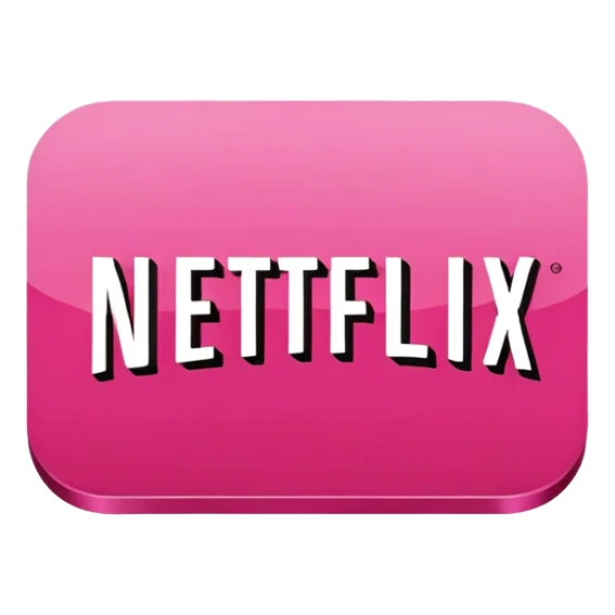 Netflix rosa con fondo blanco sticker