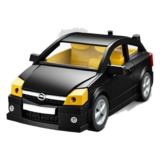 black opel astra h opc lego car sticker