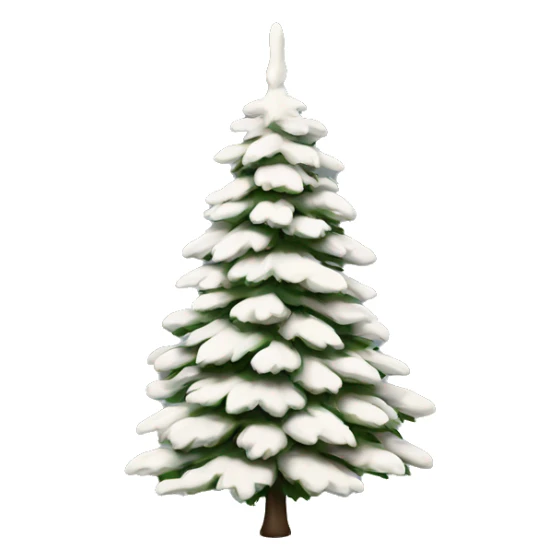Realistic isolated off white fir christmas tree   sticker